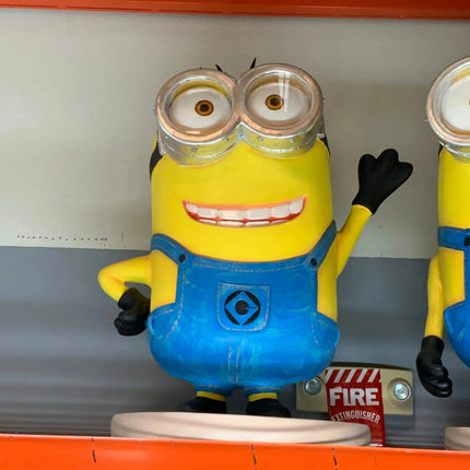 Cartoon Yellow Minion Waving Statue LM Treasures - A