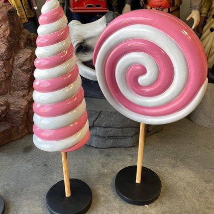 Small Pink Cone Lollipop Over Sized Statue - LM Treasures 