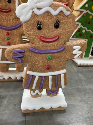 Small Girl Gingerbread Cookie Over Sized Statue - LM Treasures 