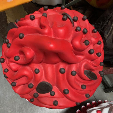 Red Frosting Vanilla Cupcake Over Sized Statue - LM Treasures 