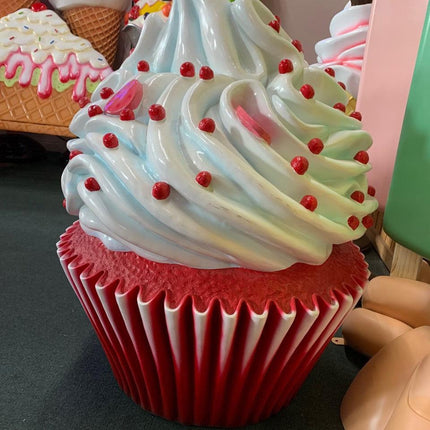 Red Velvet Cupcake Over Sized Statue - LM Treasures 