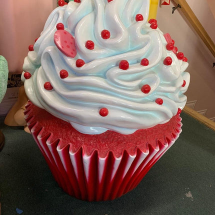 Red Velvet Cupcake Over Sized Statue - LM Treasures 