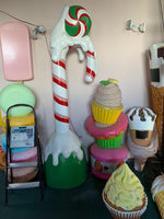 Candy Cane Snow Over Sized Statue - LM Treasures 