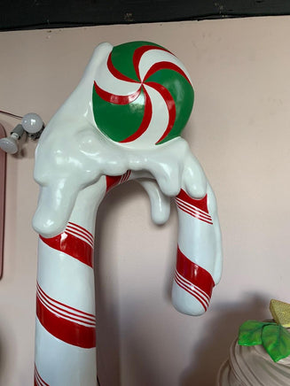 Candy Cane Snow Over Sized Statue - LM Treasures 