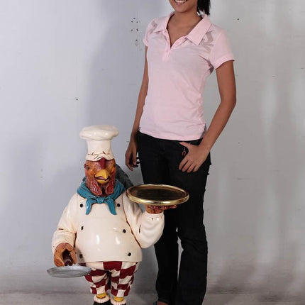 Small Rooster Cook Butler Statue - LM Treasures 