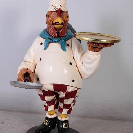 Small Rooster Cook Butler Statue - LM Treasures 