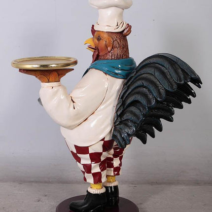Small Rooster Cook Butler Statue - LM Treasures 