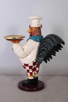 Small Rooster Cook Butler Statue - LM Treasures 