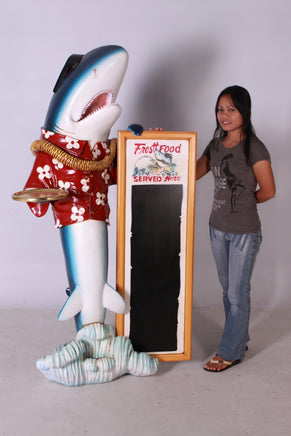 Large Shark Butler Life Size Statue - LM Treasures 