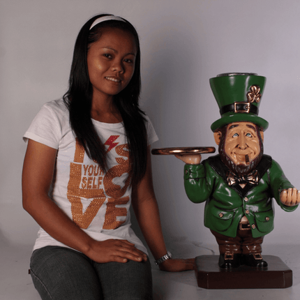 Leprechaun Smoking Butler Life Size Statue - LM Treasures 