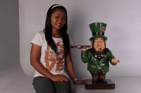 Leprechaun Smoking Butler Life Size Statue - LM Treasures 