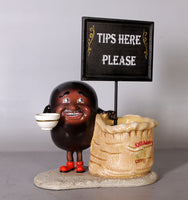 Coffee Bean Bag Over Sized Statue - LM Treasures 