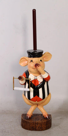 Pig Toilet Paper Holder Statue - LM Treasures 