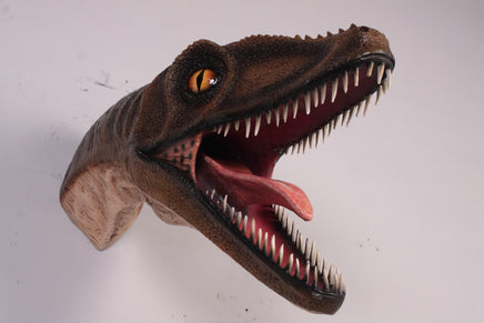 Velociraptor Dinosaur Head Life Size Statue - LM Treasures 