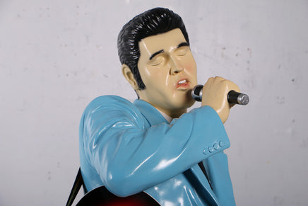 Singer Elvis In Blue Life Size Statue - LM Treasures 