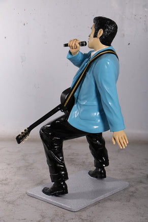 Singer Elvis In Blue Life Size Statue - LM Treasures 