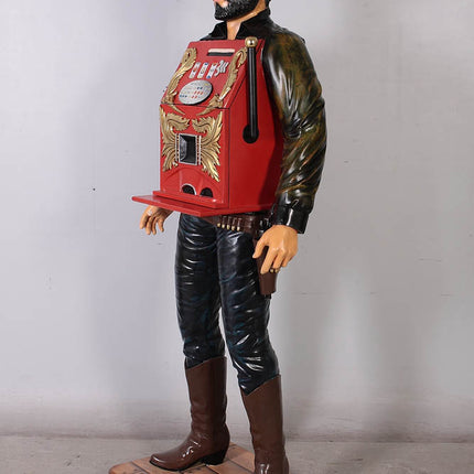 Cowboy Slot Machine Cabinet Life Size Statue - LM Treasures 