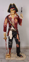 Pirate Skeleton With Gun Life Size Statue - LM Treasures 