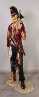 Pirate Skeleton With Gun Life Size Statue - LM Treasures 