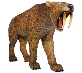 Smilodon Saber Tooth Life Size Statue - LM Treasures 