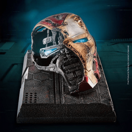 Avengers: Endgame Iron Man Mark 50 Helmet Battle Table Top Statue - LM Treasures 
