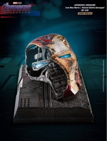 Avengers: Endgame Iron Man Mark 50 Helmet Battle Tabletop Statue - LM Treasures 