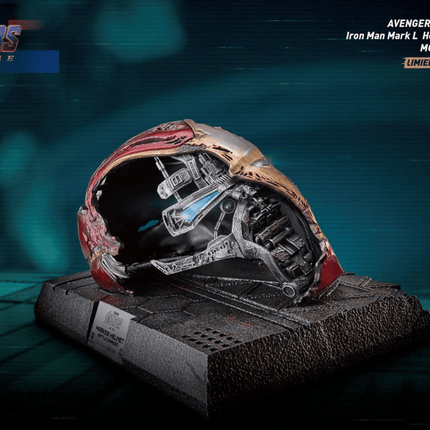 Avengers: Endgame Iron Man Mark 50 Helmet Battle Table Top Statue - LM Treasures 