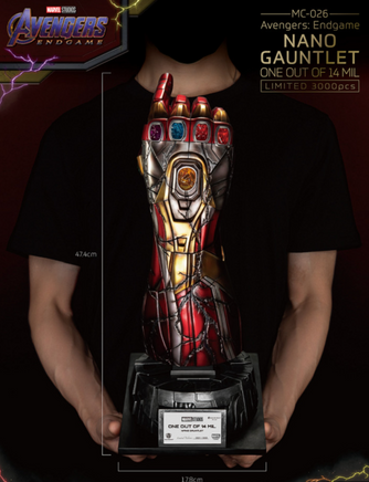 Avengers: Endgame Iron Man Ultra Craftsman Series Nano Gloves Gauntlet Table Top Statue - LM Treasures 