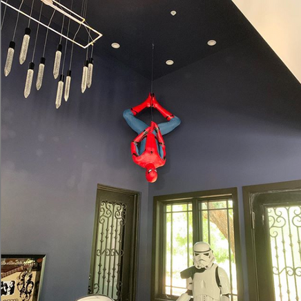 Spider Man Hanging From "Home Coming" Life Size Statue - LM Treasures 