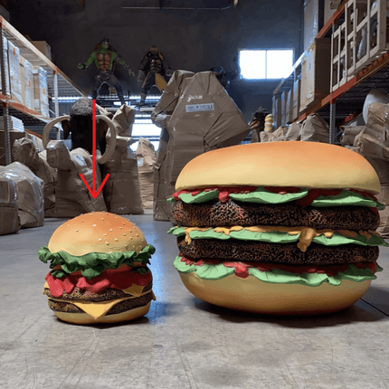 Double Cheeseburger Over Sized Statue - LM Treasures 