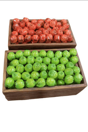 Full Case Of Green Apples Statue - LM Treasures 