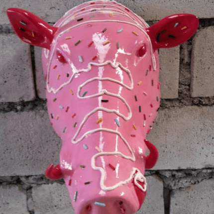 Sprinkles Wild Boar Head Statue - LM Treasures 