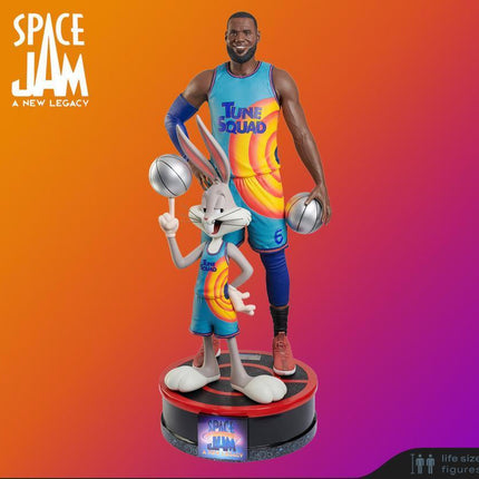 Space Jam Lebron James & Bugs Bunny Life Size Statue - LM Treasures 