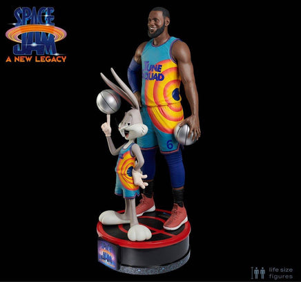 Space Jam Lebron James & Bugs Bunny Life Size Statue - LM Treasures 