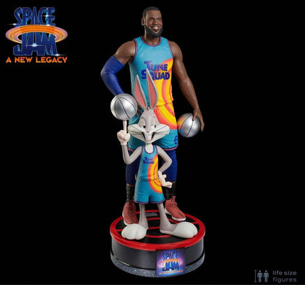 Space Jam Lebron James & Bugs Bunny Life Size Statue - LM Treasures 