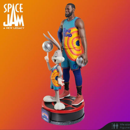 Space Jam Lebron James & Bugs Bunny Life Size Statue - LM Treasures 