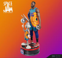 Space Jam Lebron James & Bugs Bunny Life Size Statue - LM Treasures 