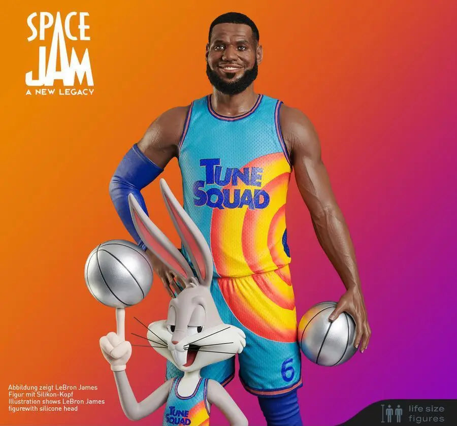 Space Jam Lebron James & Bugs Bunny Life Size Statue - LM