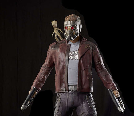 Guardians Of The Galaxy, Vol 2 : Star Lord & Baby Groot Life Size Statue - LM Treasures 