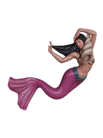 Pink Mermaid Life Size Statue - LM Treasures 