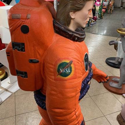 Starguy Astronaut In Orange Life Size Statue - LM Treasures 