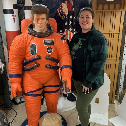 Starguy Astronaut In Orange Life Size Statue - LM Treasures 