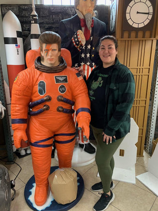 Starguy Astronaut In Orange Life Size Statue - LM Treasures 