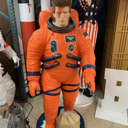 Starguy Astronaut In Orange Life Size Statue - LM Treasures 