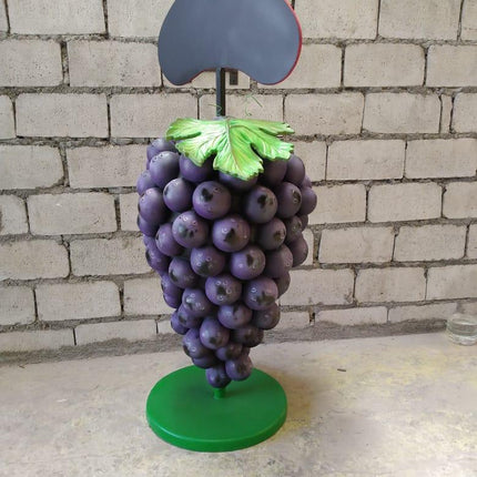 Purple Grapes Over Size Statue With Menu Board - LM Treasures 