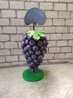 Purple Grapes Over Size Statue With Menu Board - LM Treasures 