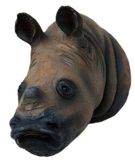 Baby Rhinoceros Head Life Size Statue - LM Treasures 
