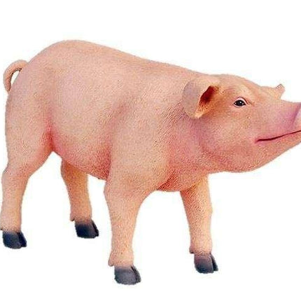 Pink Baby Pig Standing Life Size Statue - LM Treasures 