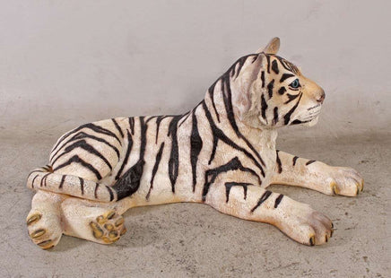 Laying Siberian Tiger Cub Life Size Statue - LM Treasures 