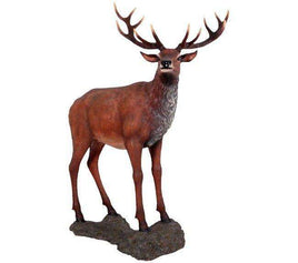 Stag Deer On Base Life Size Statue - LM Treasures 